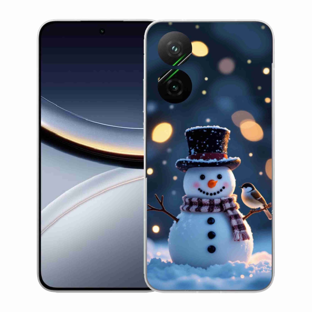 Gélový kryt mmCase na Xiaomi Poco F7 5G - vianočný snehuliak