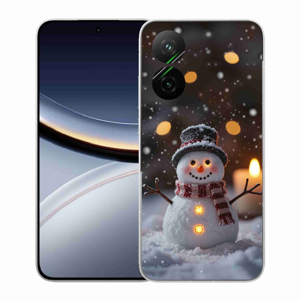 Gélový kryt mmCase na Xiaomi Poco F7 5G - veselý snehuliak
