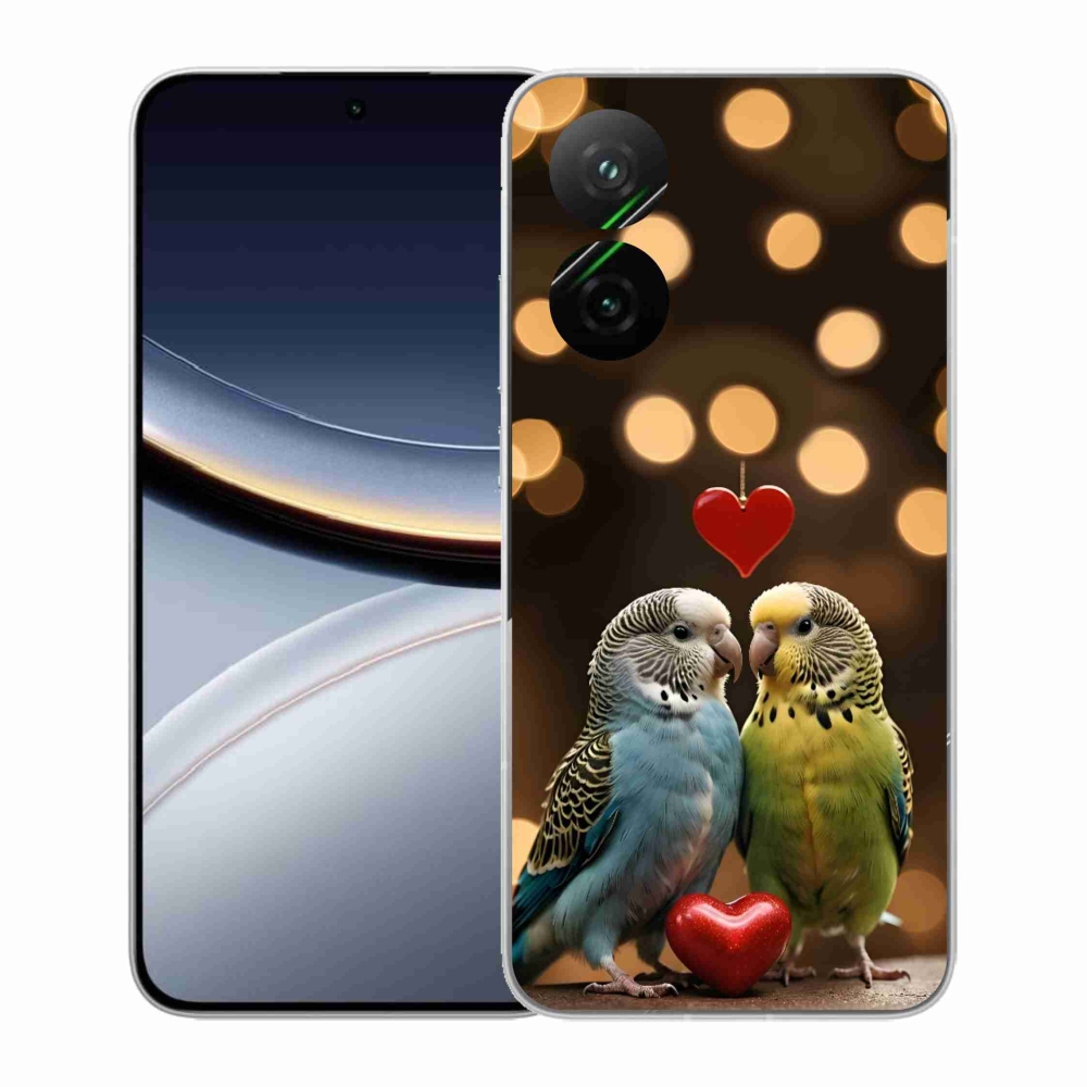 Gélový kryt mmCase na Xiaomi Poco F7 5G - zamilovaní papagáje