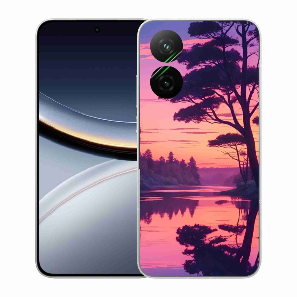 Gélový kryt mmCase na Xiaomi Poco F7 5G - západ slnka nad jazerom