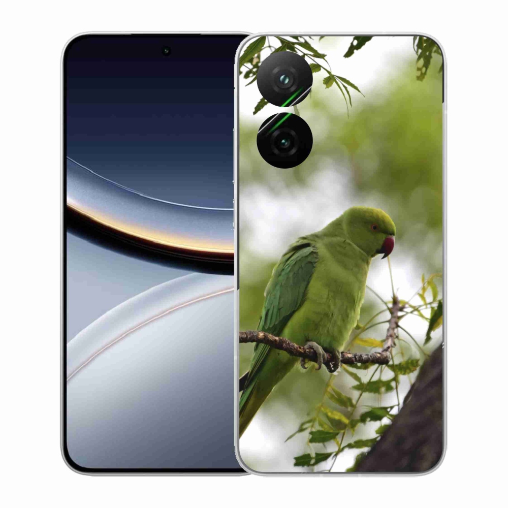 Gélový kryt mmCase na Xiaomi Poco F7 5G - zelený papagáj