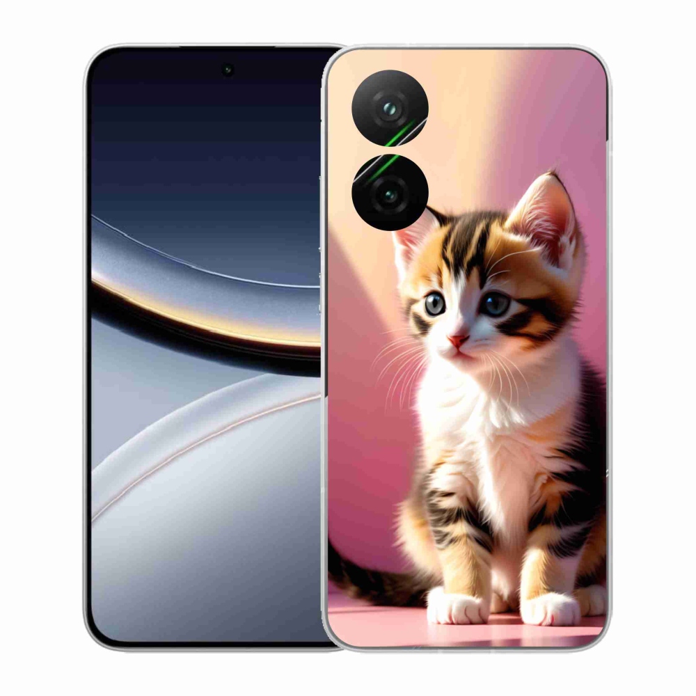 Gélový kryt mmCase na Xiaomi Poco F7 5G - zvedavé mačiatko 2