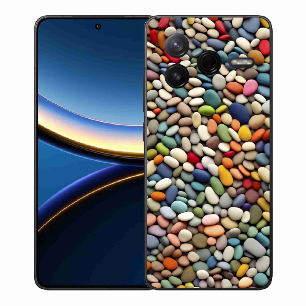 Gélový kryt mmCase na Xiaomi Poco F7 Pro - farebné kamienky 2