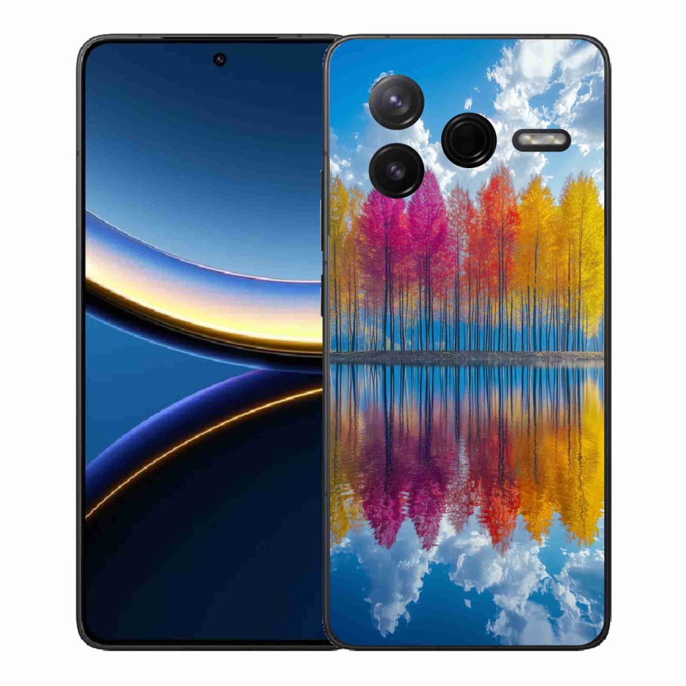 Gélový kryt mmCase na Xiaomi Poco F7 Pro - farebné stromy