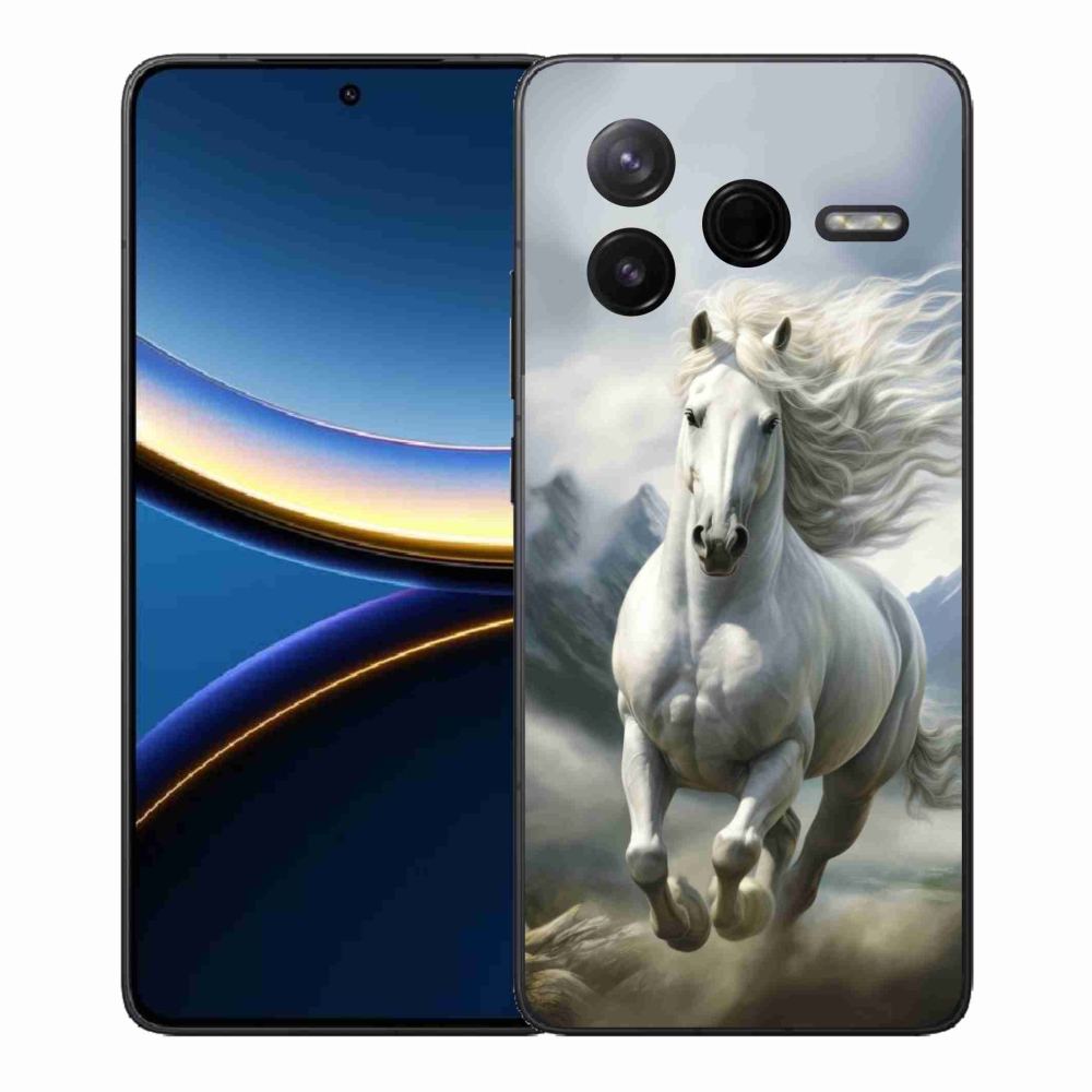 Gélový kryt mmCase na Xiaomi Poco F7 Pro - bežiaci biely kôň 3