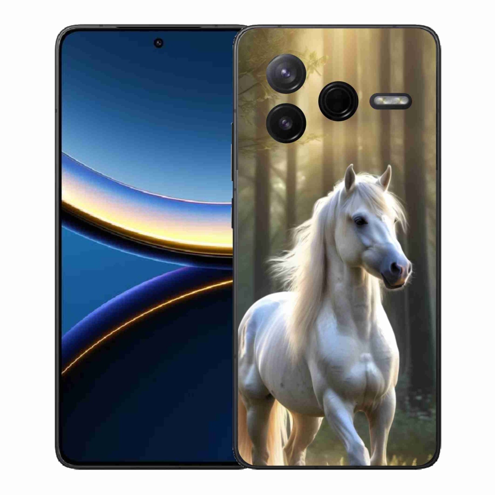 Gélový kryt mmCase na Xiaomi Poco F7 Pro - biely kôň 3