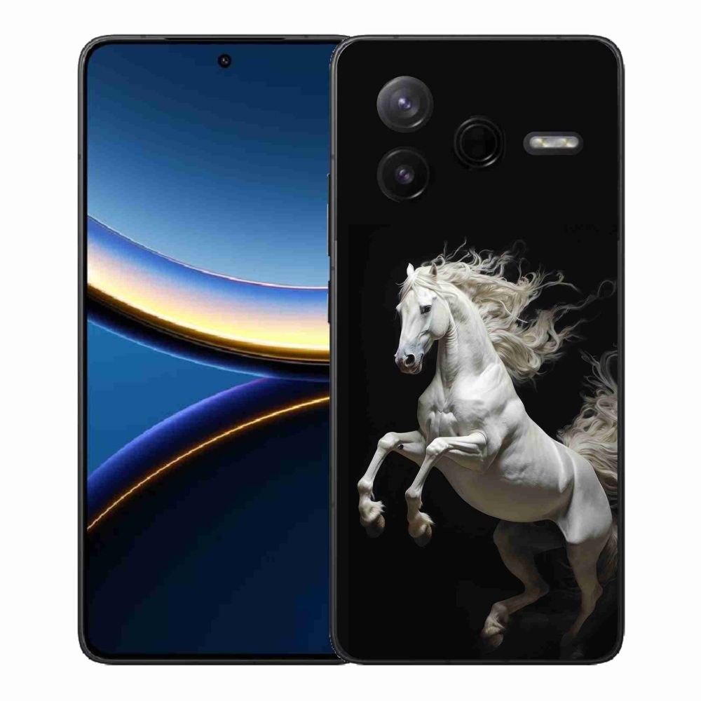 Gélový kryt mmCase na Xiaomi Poco F7 Pro - biely kôň 4