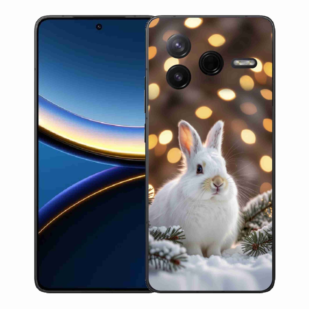 Gélový kryt mmCase na Xiaomi Poco F7 Pro - biely zajac