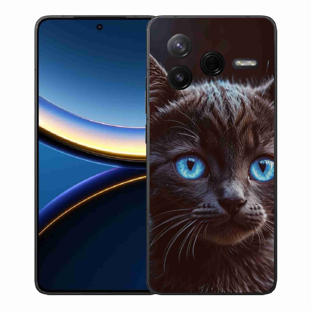 Gélový kryt mmCase na Xiaomi Poco F7 Pro - čierne mačiatko 2