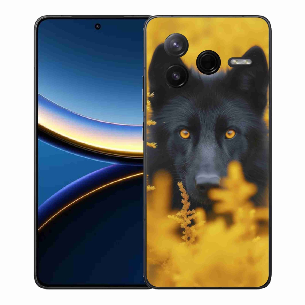 Gélový kryt mmCase na Xiaomi Poco F7 Pro - čierny vlk 2