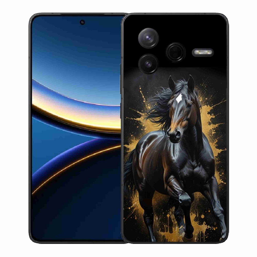 Gélový kryt mmCase na Xiaomi Poco F7 Pro - elegantný čierny žrebec