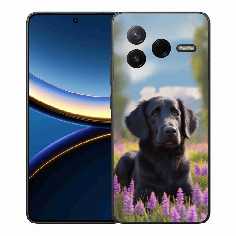 Gélový kryt mmCase na Xiaomi Poco F7 Pro - elegantný čierny retriever