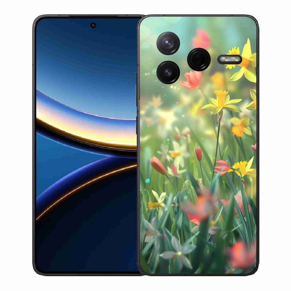 Gélový kryt mmCase na Xiaomi Poco F7 Pro - jarné kvety