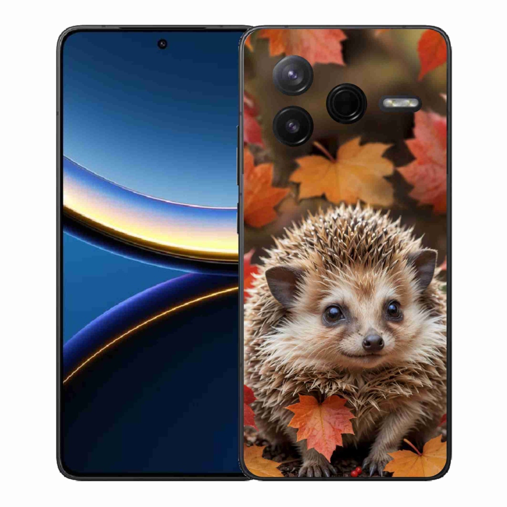 Gélový kryt mmCase na Xiaomi Poco F7 Pro - ježko v lístí