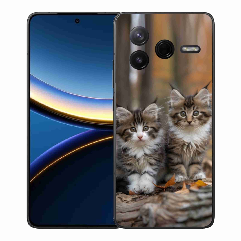 Gélový kryt mmCase na Xiaomi Poco F7 Pro - mačacie duo 3