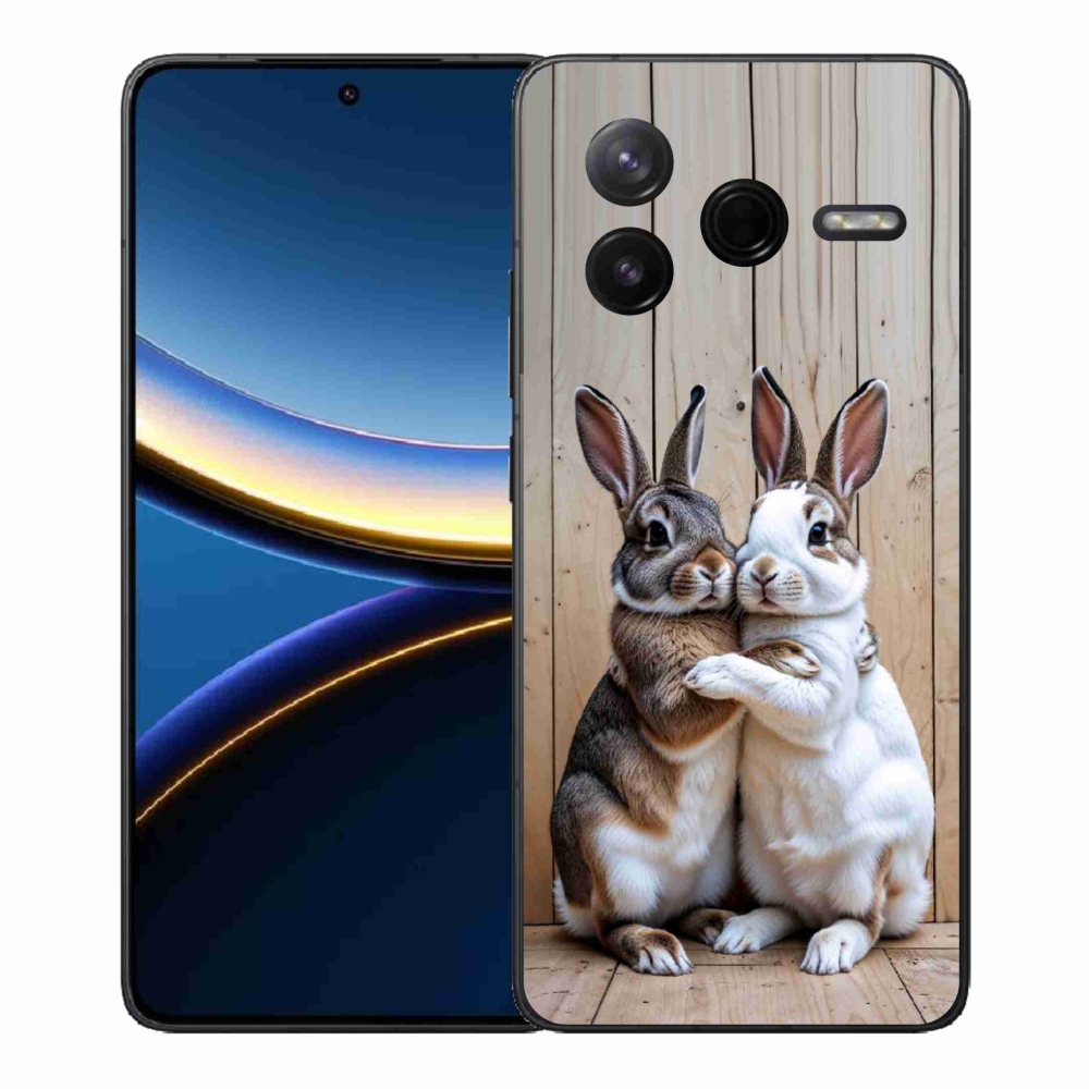 Gélový kryt mmCase na Xiaomi Poco F7 Pro - králičie pár