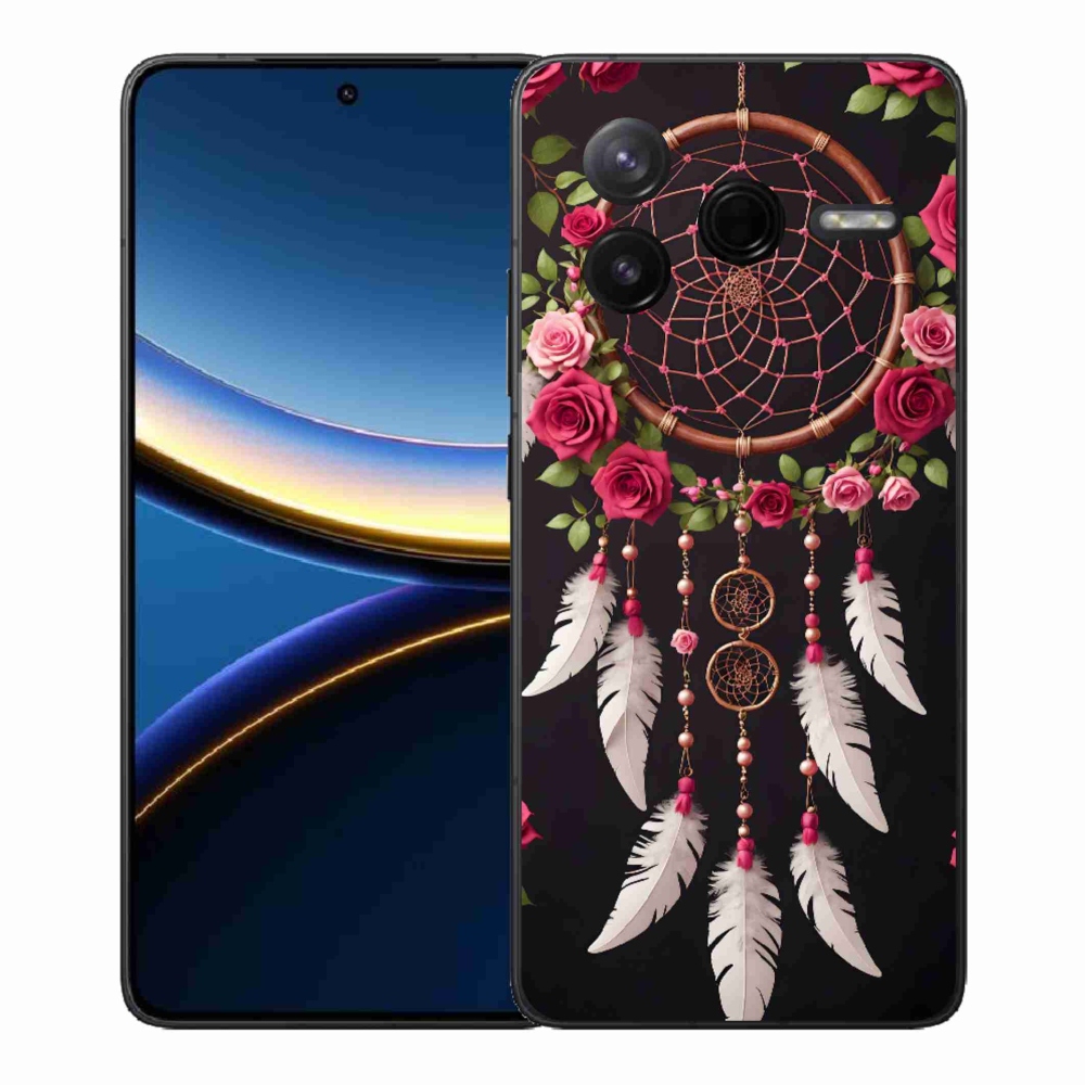 Gélový kryt mmCase na Xiaomi Poco F7 Pro - lapač snov s ružami