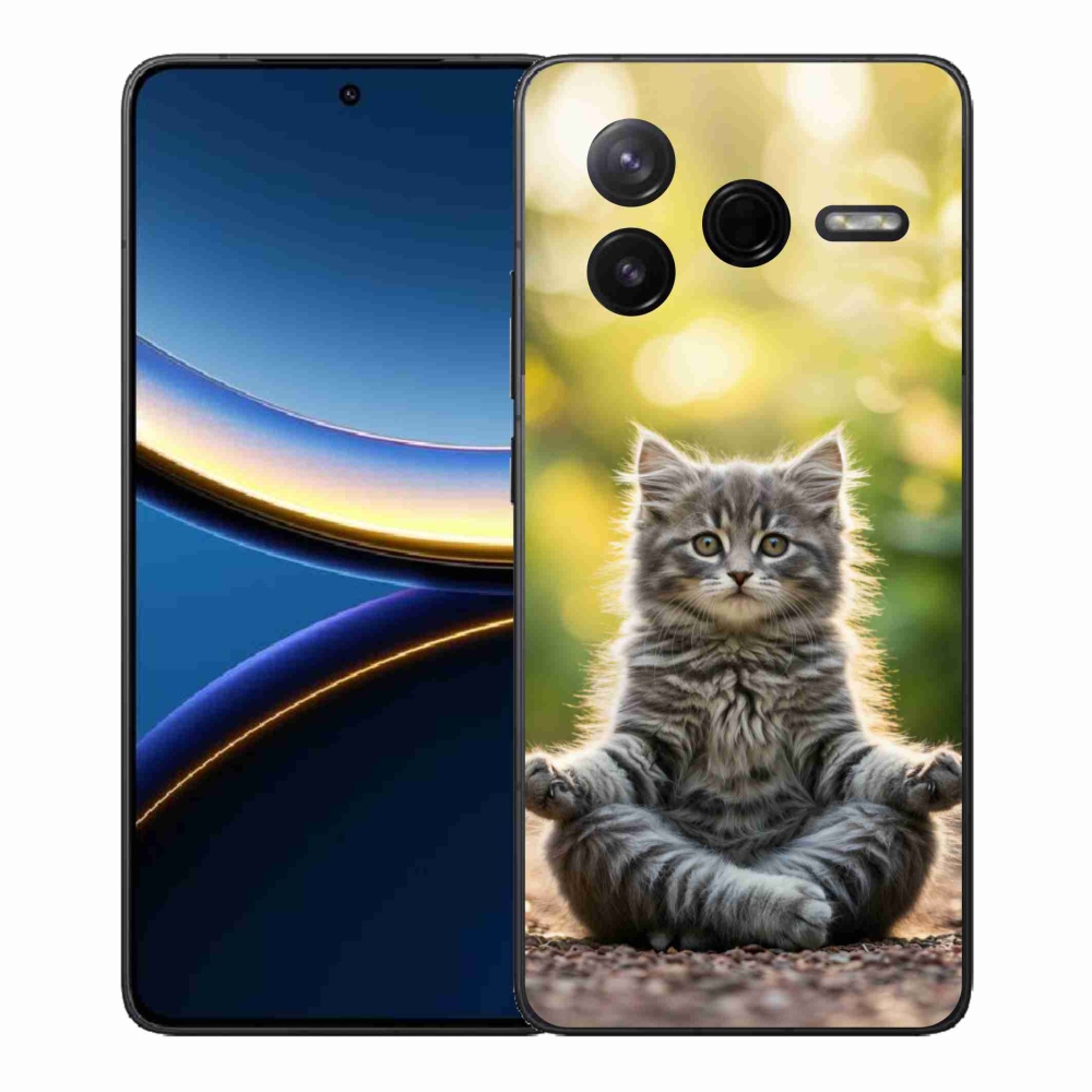 Gélový kryt mmCase na Xiaomi Poco F7 Pro - meditujúce mačiatko