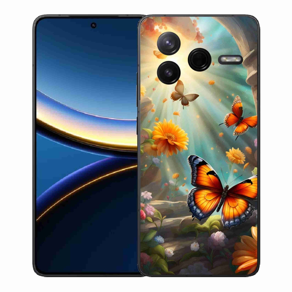 Gélový kryt mmCase na Xiaomi Poco F7 Pro - motýlia záhrada 2