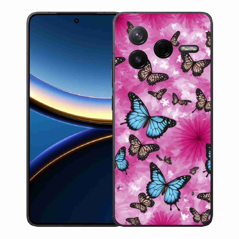 Gélový kryt mmCase na Xiaomi Poco F7 Pro - motýlia záhrada