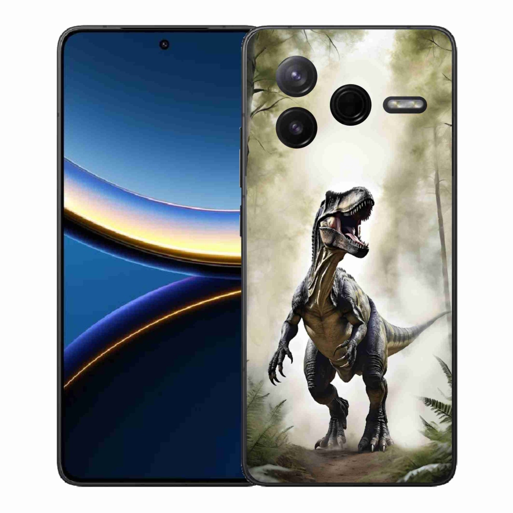Gélový kryt mmCase na Xiaomi Poco F7 Pro - naštvaný T-Rex