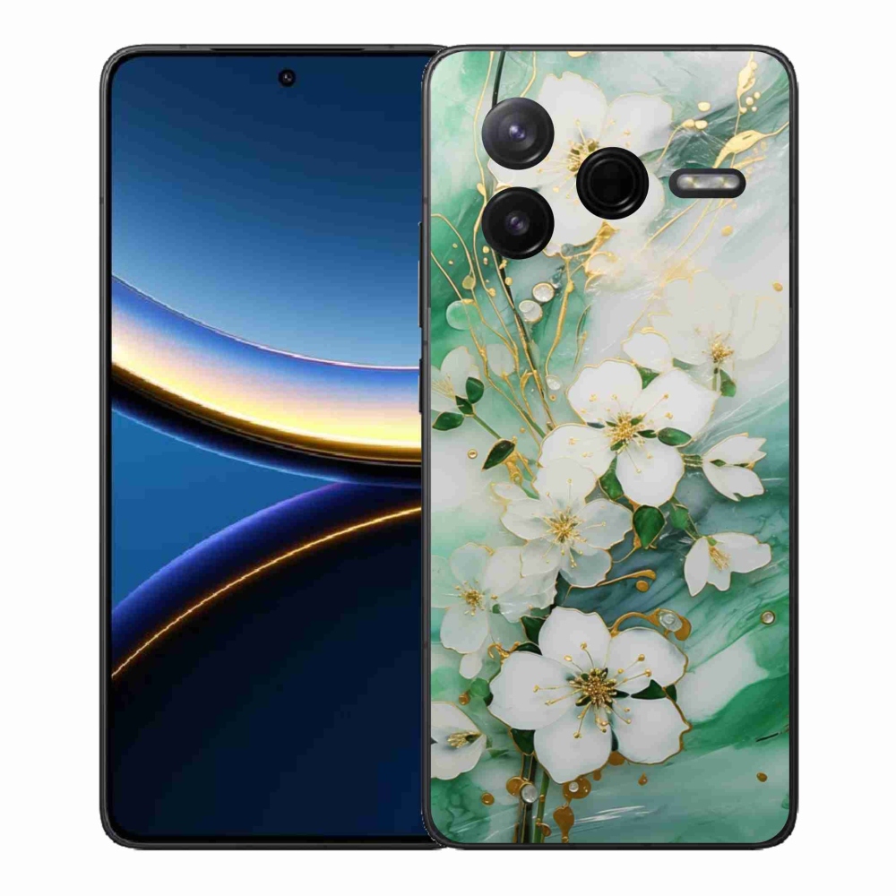 Gélový kryt mmCase na Xiaomi Poco F7 Pro - nežné kvety