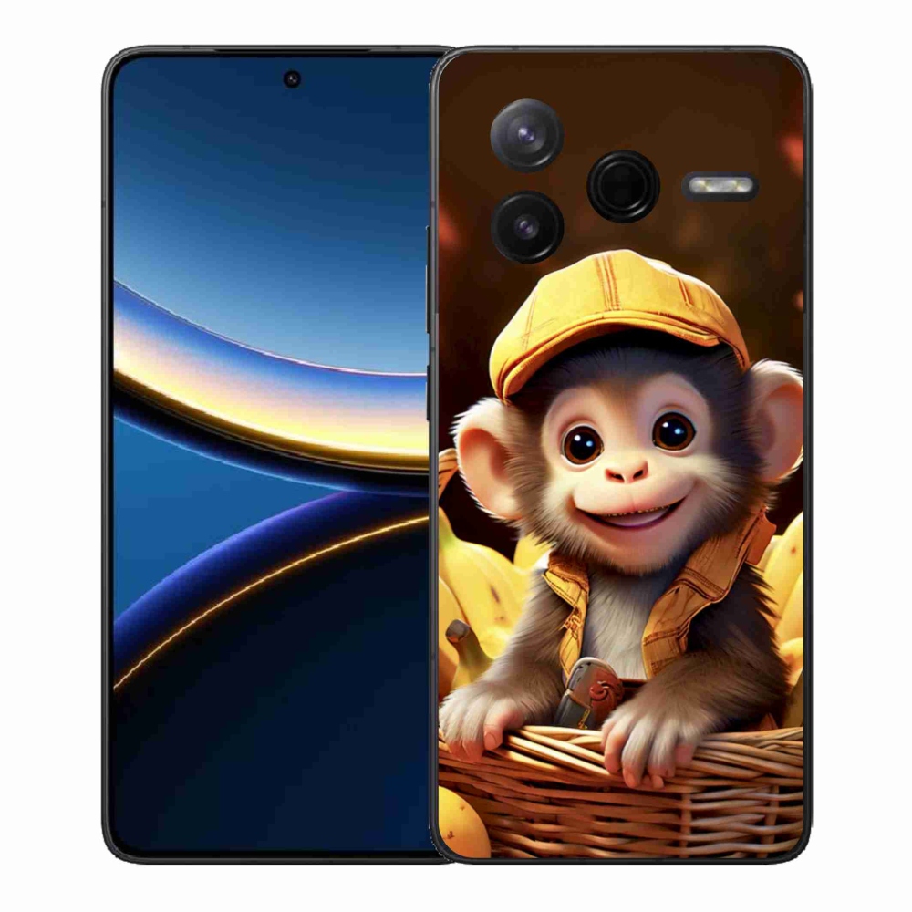 Gélový kryt mmCase na Xiaomi Poco F7 Pro - opice v košíku
