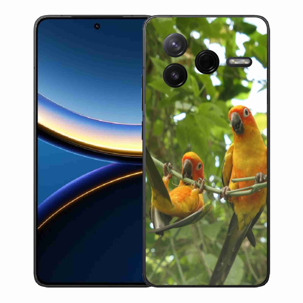 Gélový kryt mmCase na Xiaomi Poco F7 Pro - papagáje aratingy
