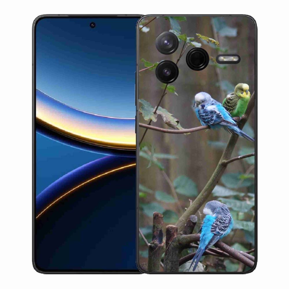 Gélový kryt mmCase na Xiaomi Poco F7 Pro - papagáje na vetve