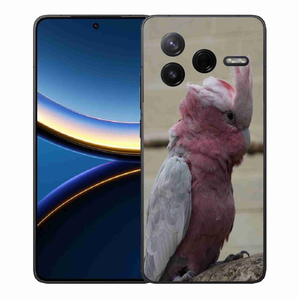 Gélový kryt mmCase na Xiaomi Poco F7 Pro - papagáj kakadu ružový