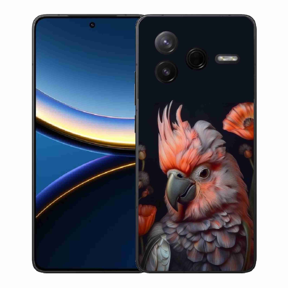 Gélový kryt mmCase na Xiaomi Poco F7 Pro - papagáj kakadu vo farbách