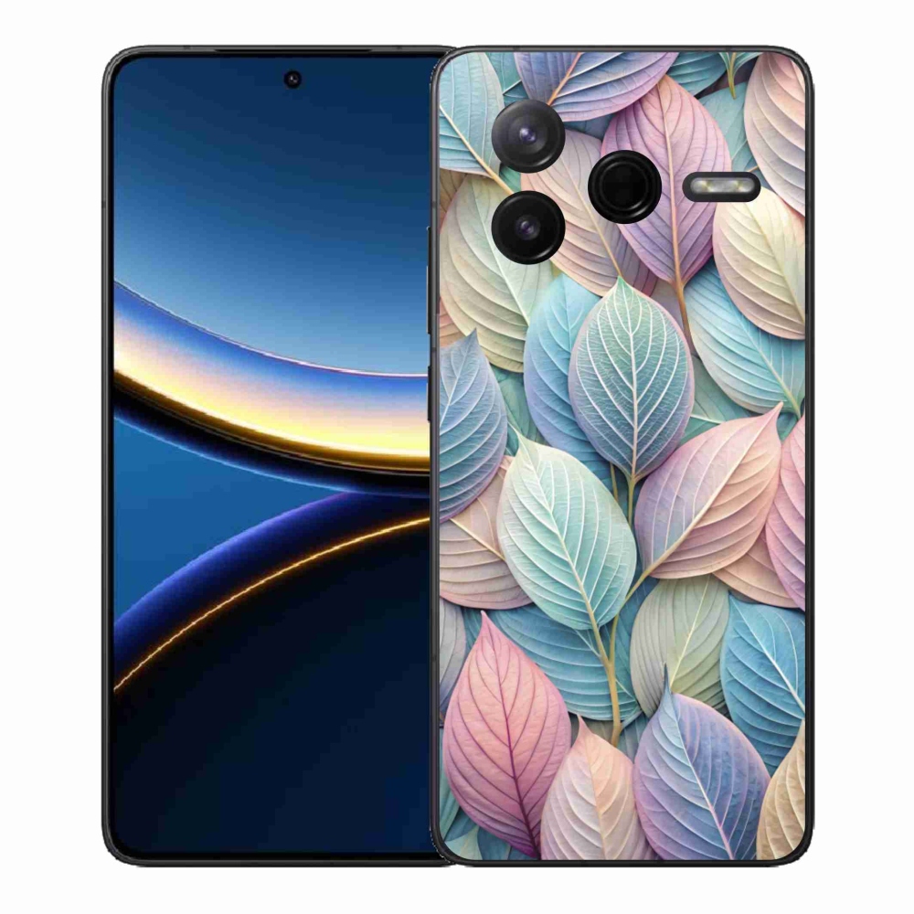 Gélový kryt mmCase na Xiaomi Poco F7 Pro - pastelové listy