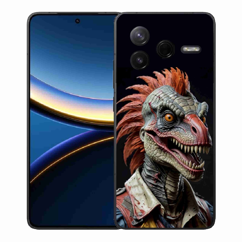 Gélový kryt mmCase na Xiaomi Poco F7 Pro - punk dinosaurus
