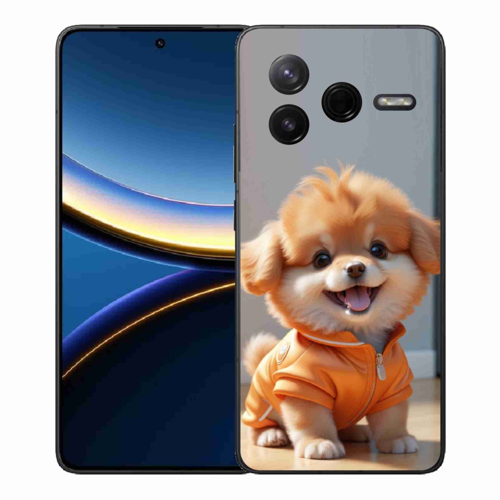 Gélový kryt mmCase na Xiaomi Poco F7 Pro - roztomilý pomeranian v mikine