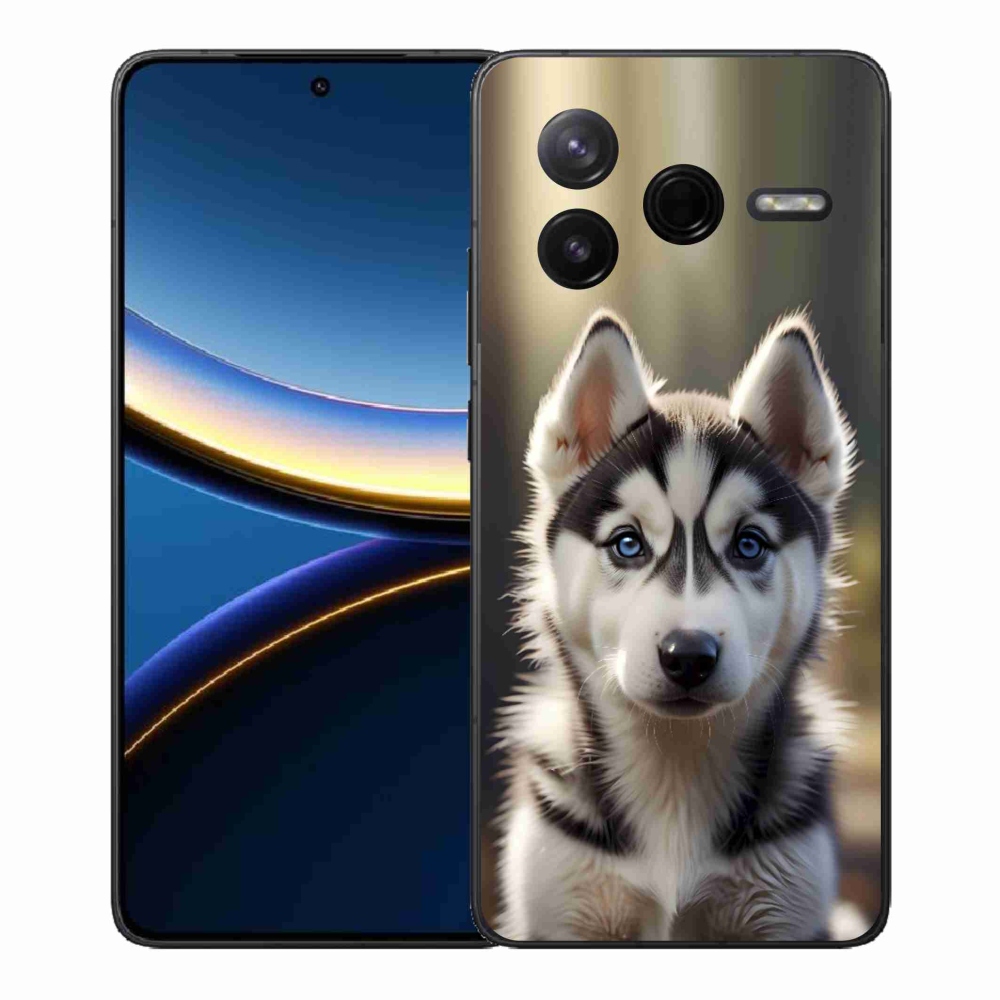 Gélový kryt mmCase na Xiaomi Poco F7 Pro - roztomilý sibírsky husky