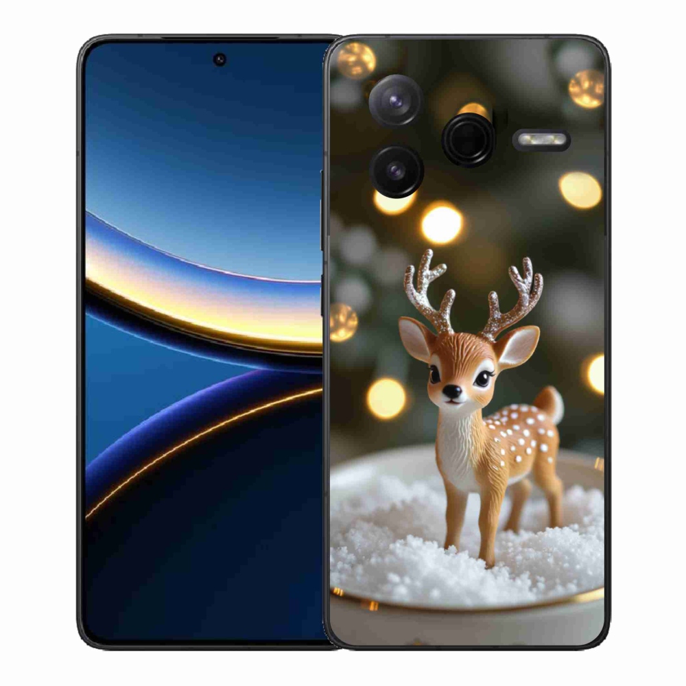 Gélový kryt mmCase na Xiaomi Poco F7 Pro - roztomilý vianočný jeleň