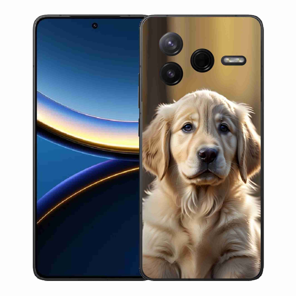 Gélový kryt mmCase na Xiaomi Poco F7 Pro - roztomilý zlatý retriever