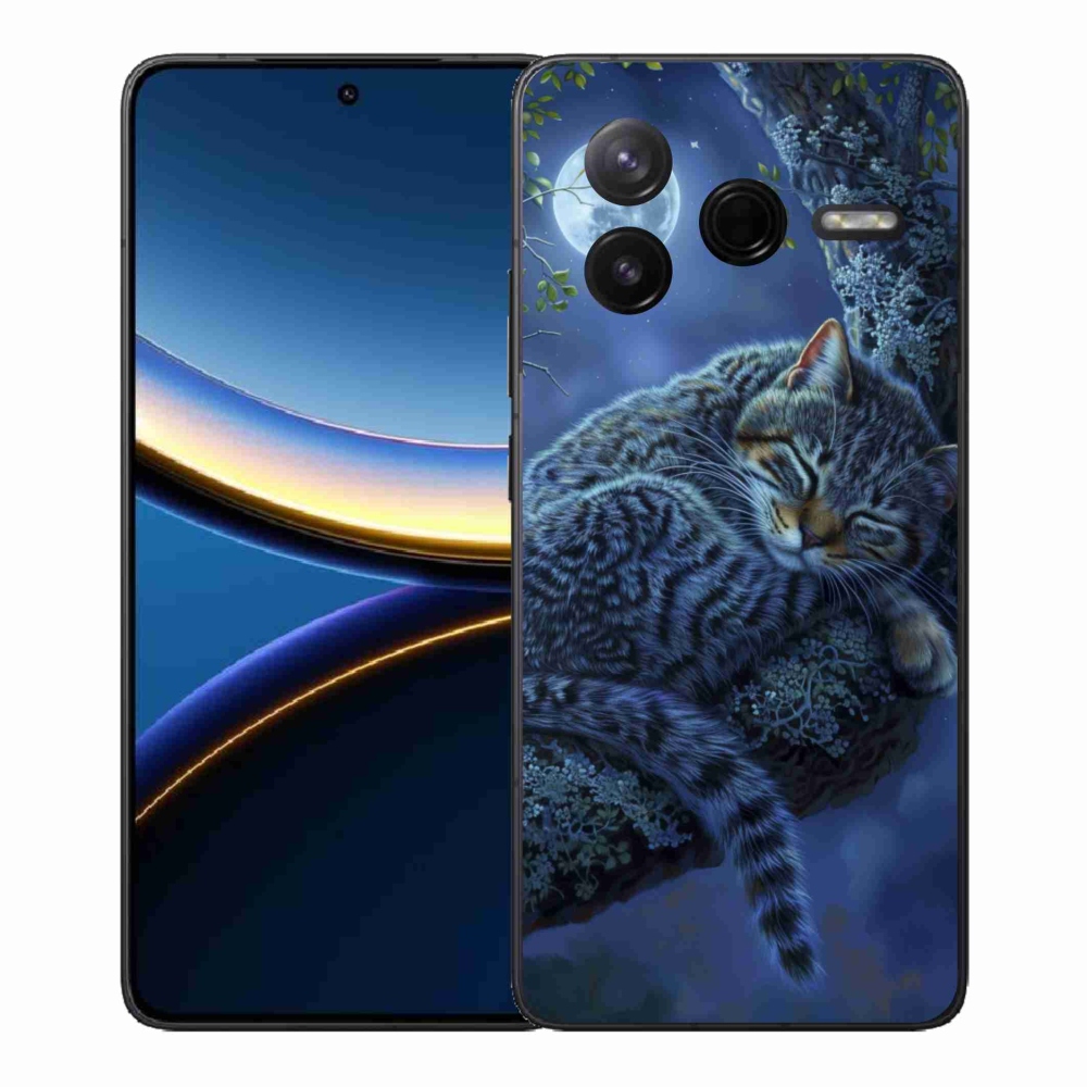 Gélový kryt mmCase na Xiaomi Poco F7 Pro - spiaca mačka