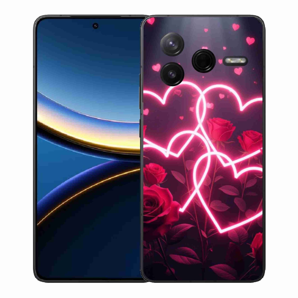 Gélový kryt mmCase na Xiaomi Poco F7 Pro - srdce lásky