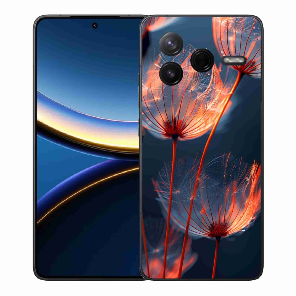 Gélový kryt mmCase na Xiaomi Poco F7 Pro - svetielkujúce páperie