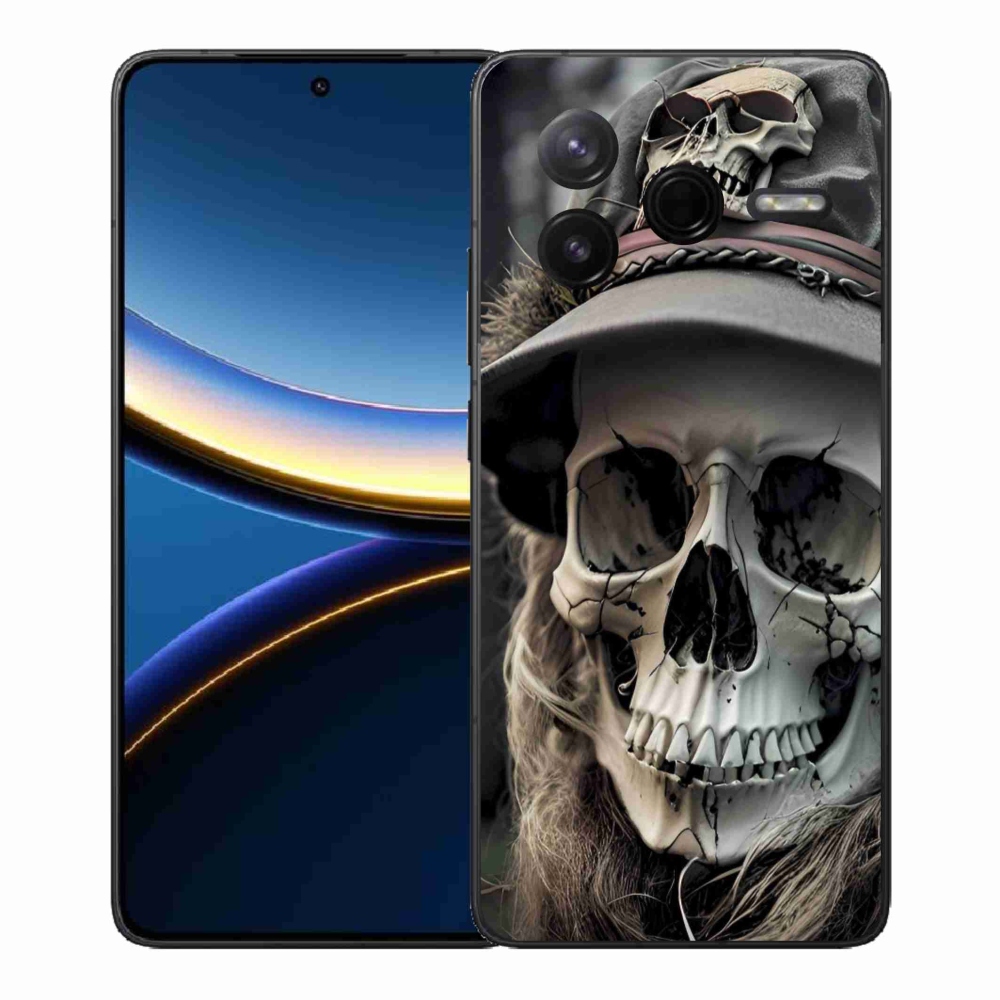 Gélový kryt mmCase na Xiaomi Poco F7 Pro - temná lebka