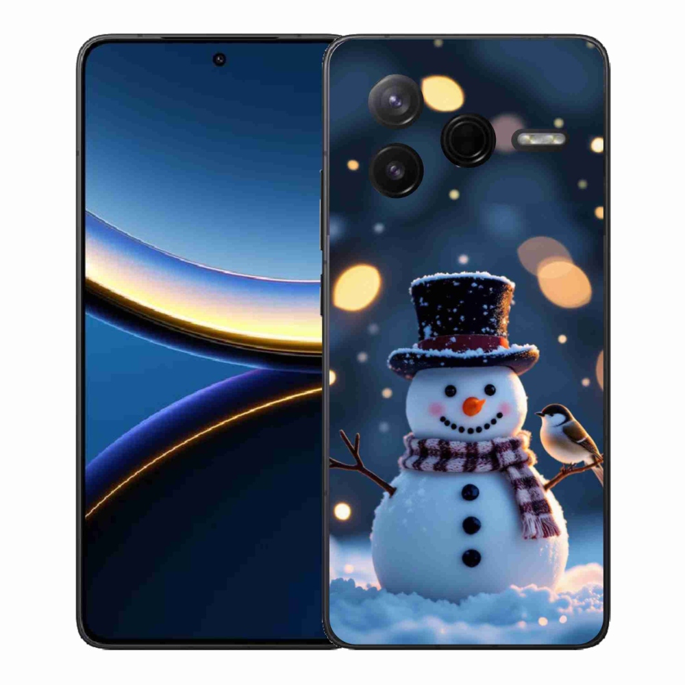 Gélový kryt mmCase na Xiaomi Poco F7 Pro - vianočný snehuliak