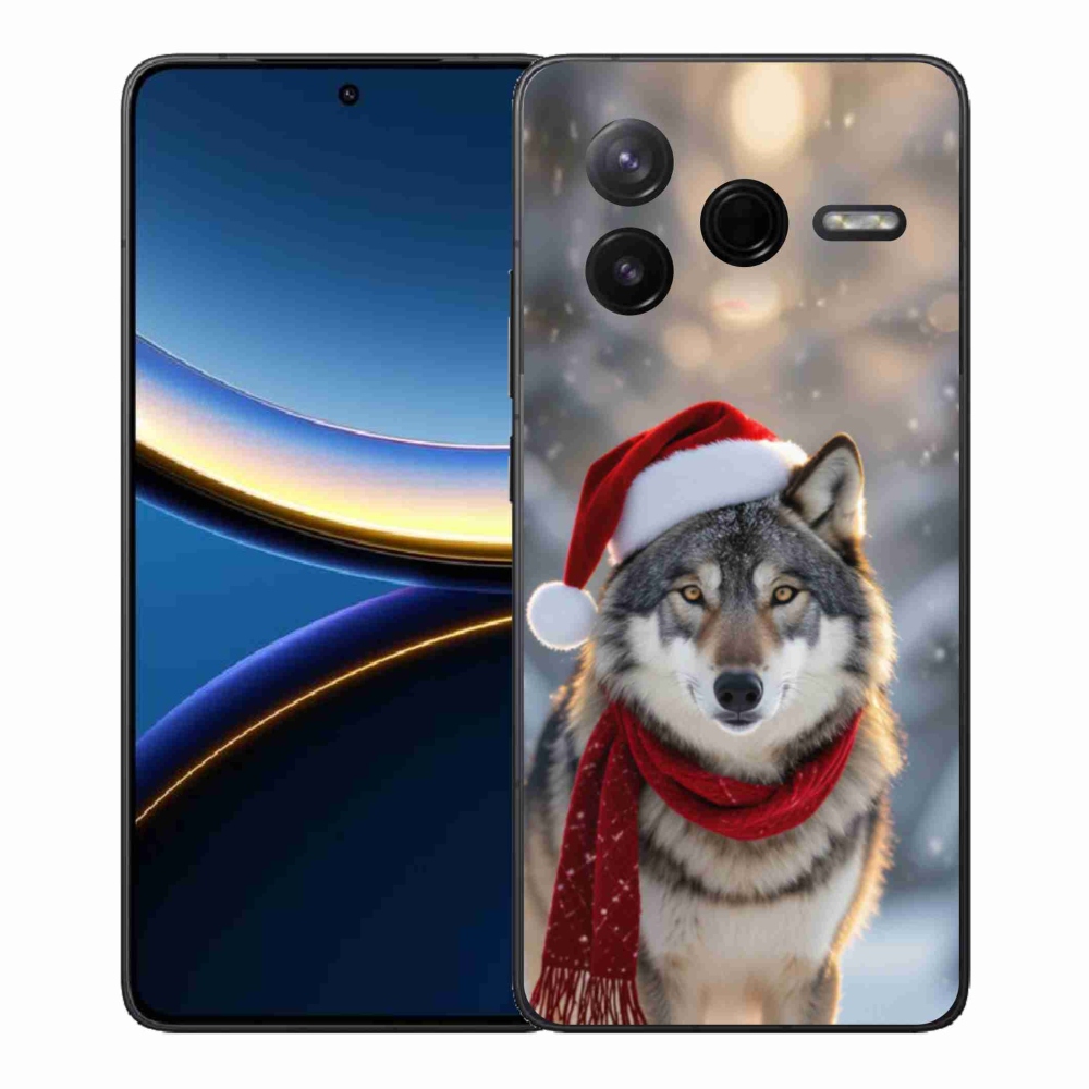 Gélový kryt mmCase na Xiaomi Poco F7 Pro - vianočný vlk