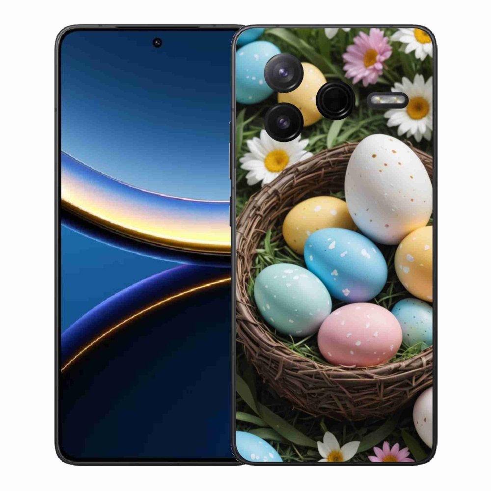 Gélový kryt mmCase na Xiaomi Poco F7 Pro - veľkonočné vajíčka 2