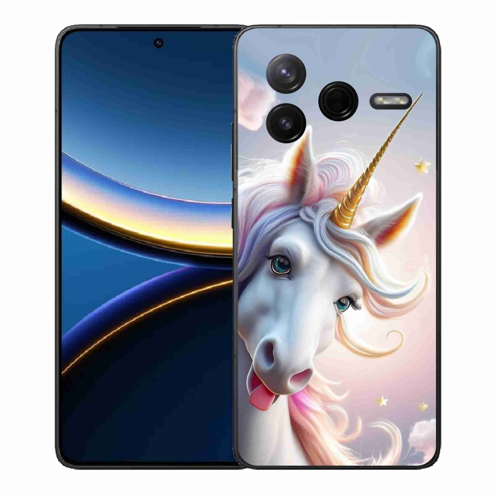 Gélový kryt mmCase na Xiaomi Poco F7 Pro - veselý jednorožec