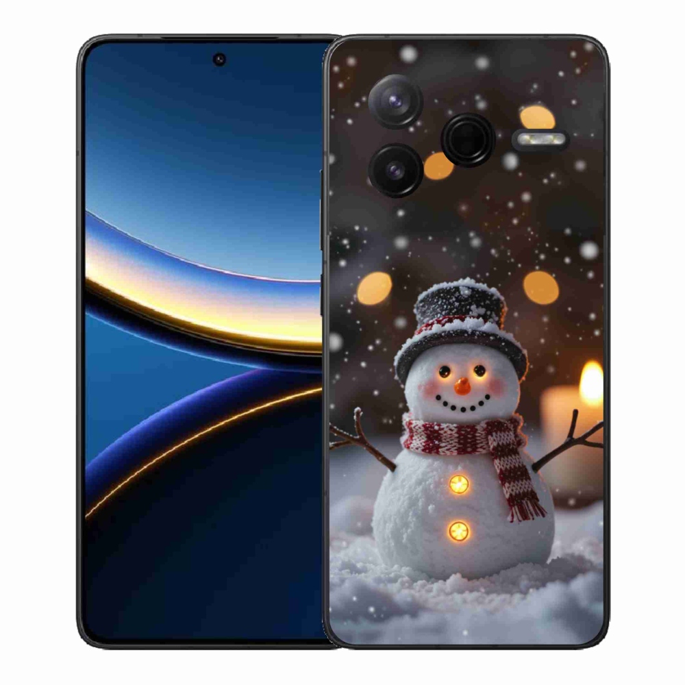 Gélový kryt mmCase na Xiaomi Poco F7 Pro - veselý snehuliak