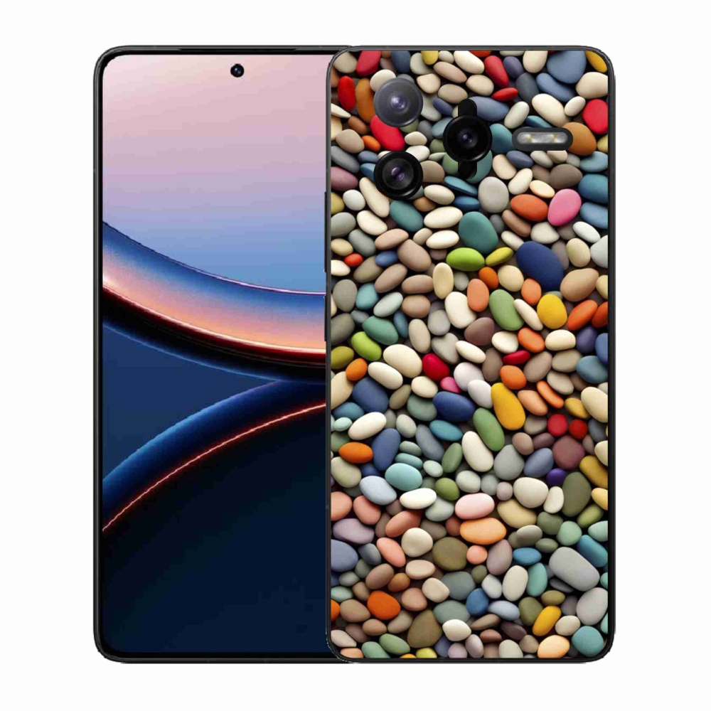 Gélový kryt mmCase na Xiaomi Poco F7 Ultra - farebné kamienky 2