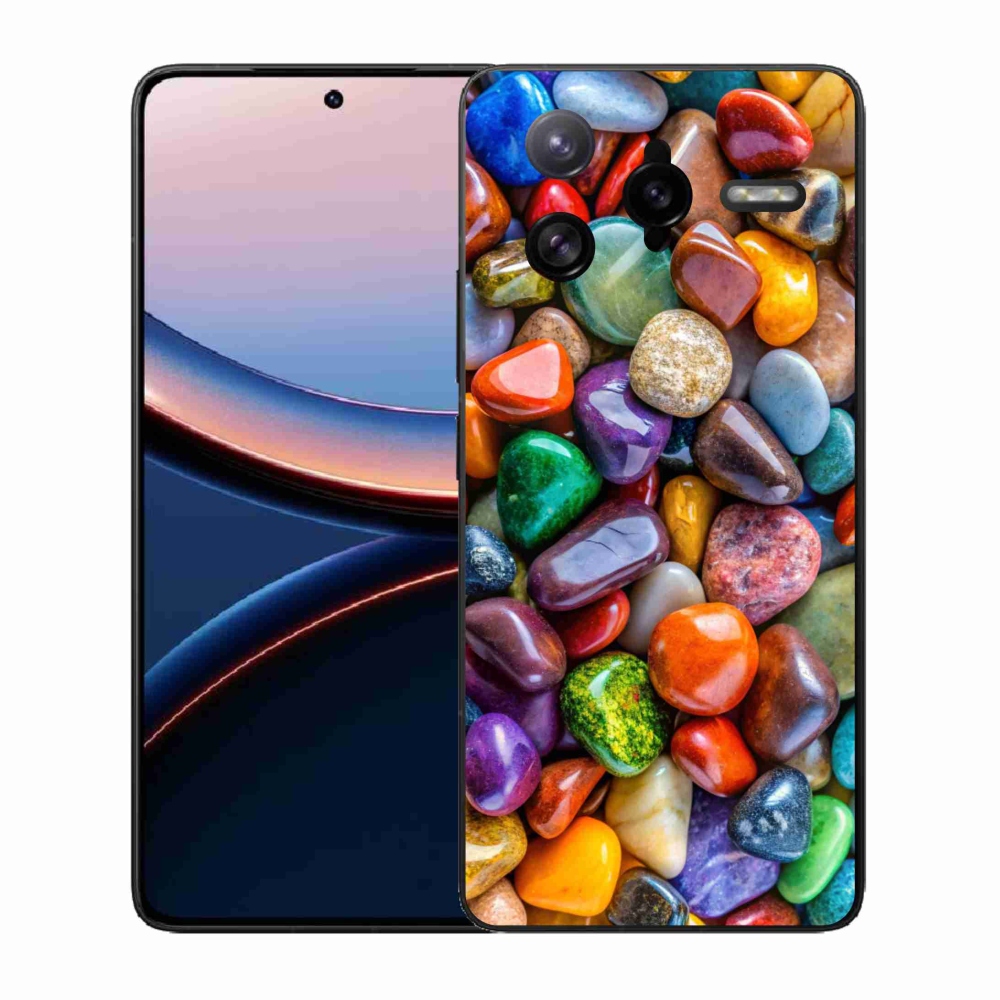 Gélový kryt mmCase na Xiaomi Poco F7 Ultra - farebné kamienky