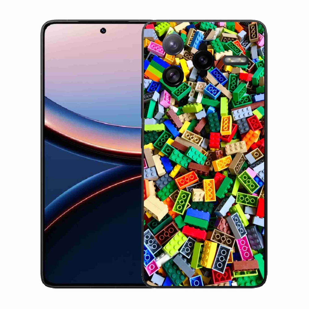 Gélový kryt mmCase na Xiaomi Poco F7 Ultra - farebné stavebné kocky