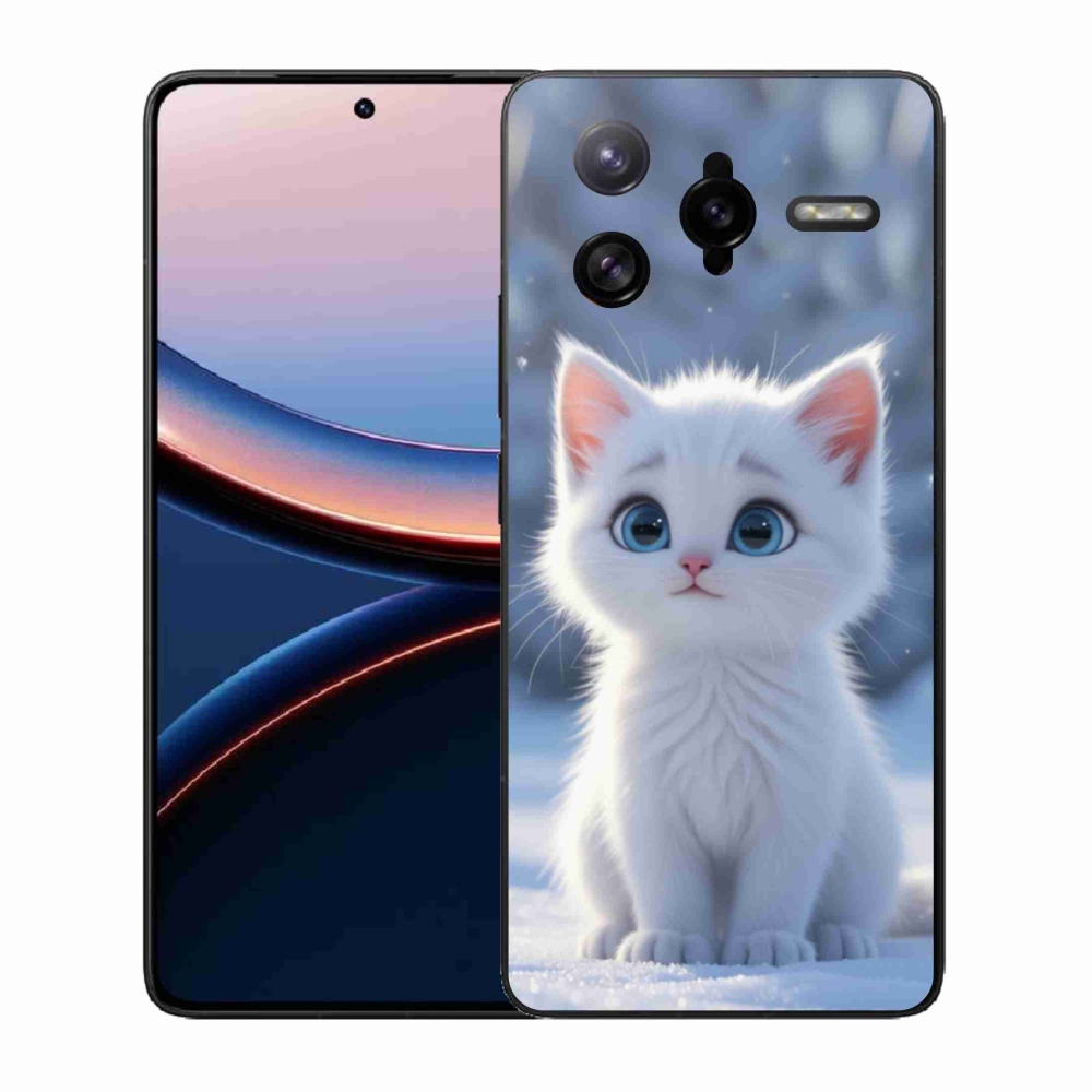 Gélový kryt mmCase na Xiaomi Poco F7 Ultra - biele mačiatko 3